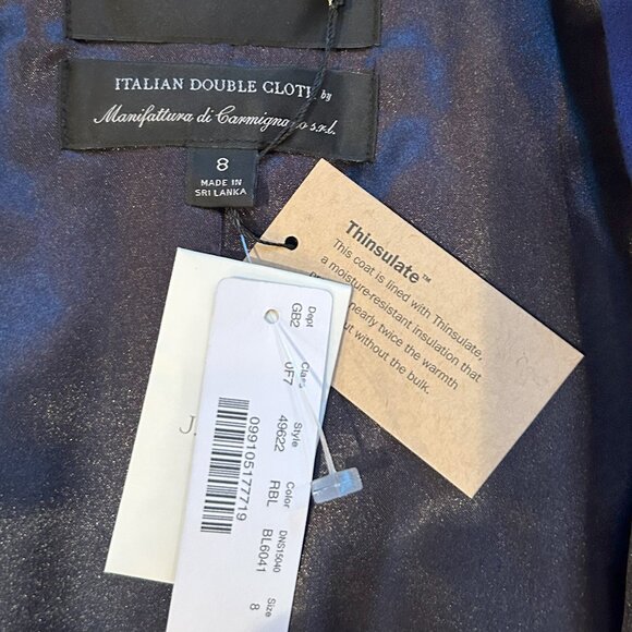 J. Crew NWT Lady Day Coat Cobalt Blue Size 8 - Picture 5 of 6